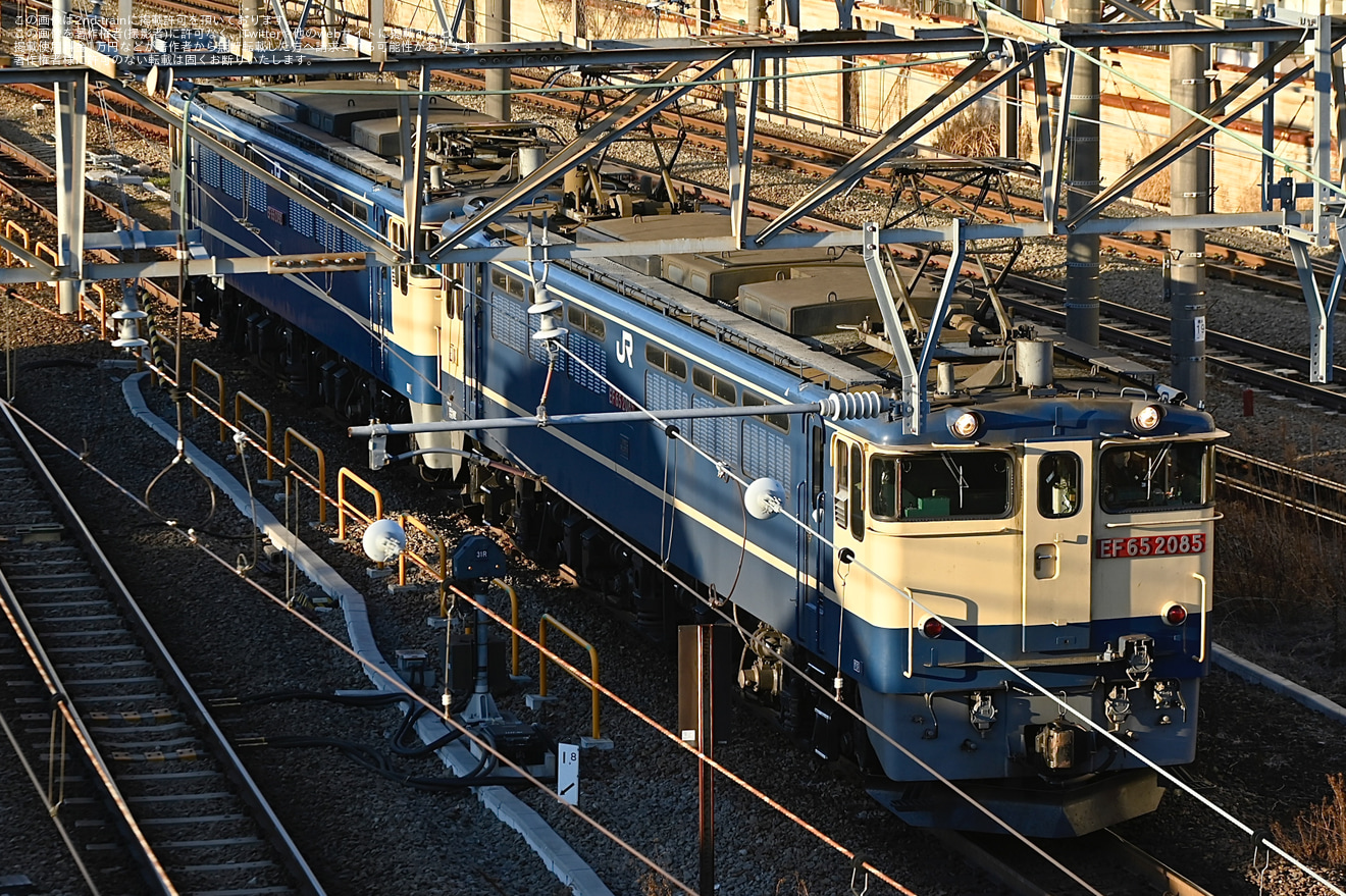 【JR貨】土砂輸送の訓練列車でEF65の重連が運転の拡大写真