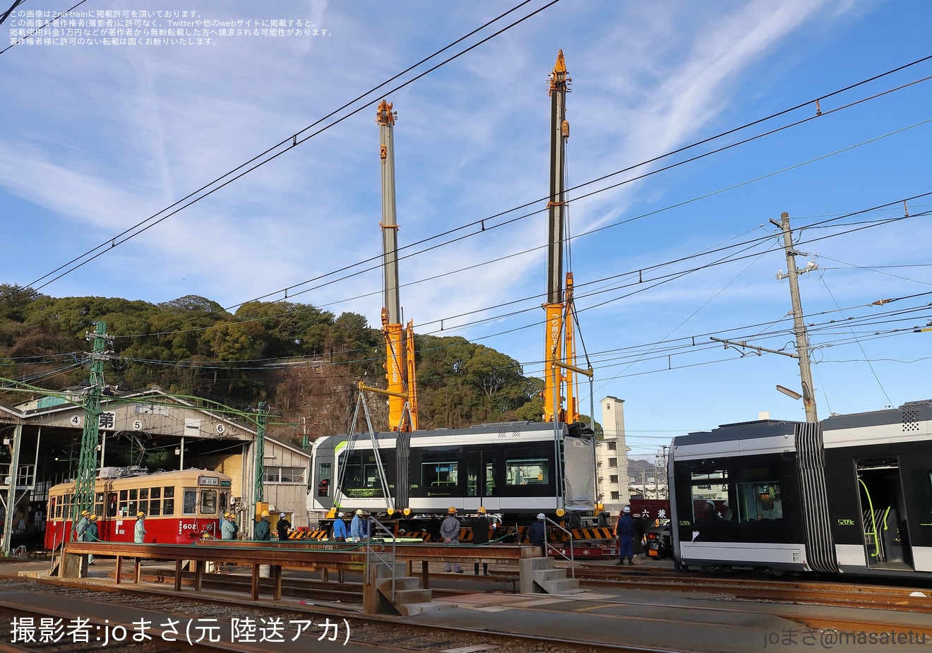 【広電】5200形5209号5209B、5209D搬入の拡大写真