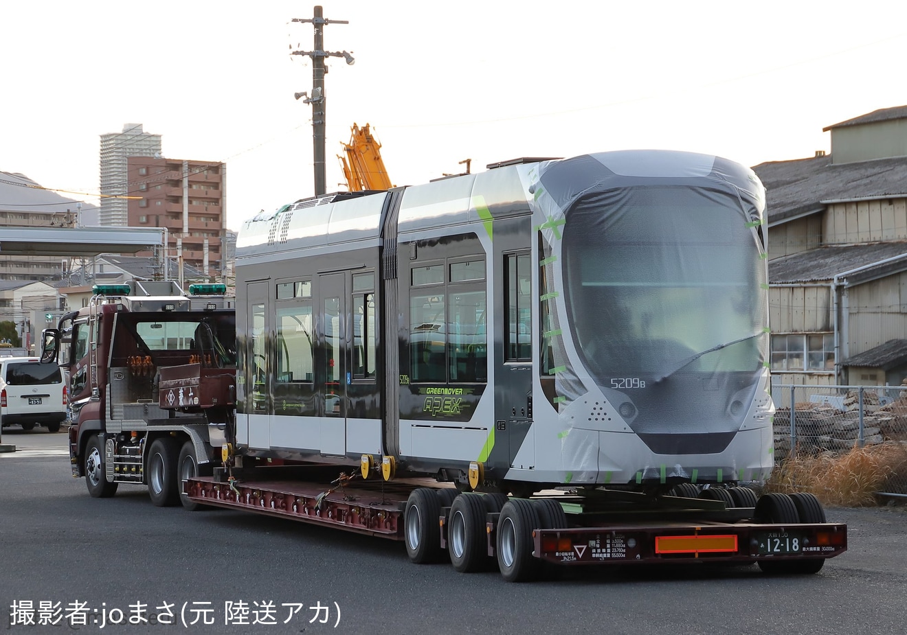 【広電】5200形5209号5209B、5209D搬入の拡大写真