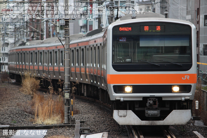 【JR東】E231系ケヨMU22編成 東京総合車両センター入場を恵比寿駅で撮影した写真