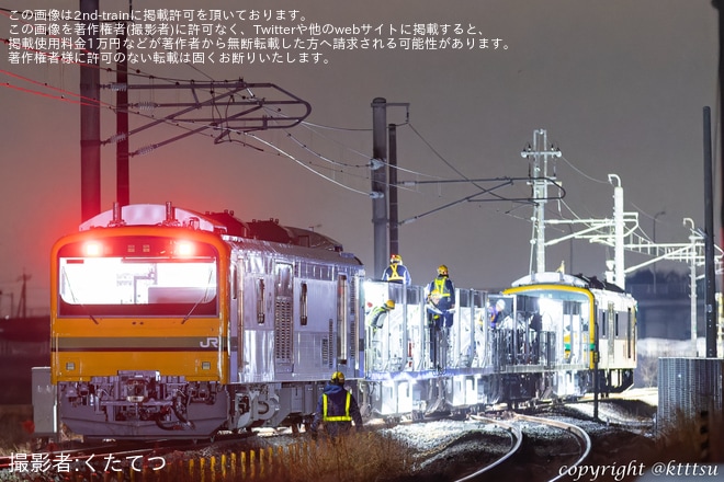 【JR東】GV-E197系の工臨が運転開始を不明で撮影した写真