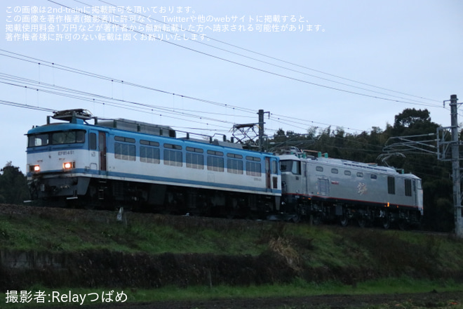 【JR貨】EF510-305が鳥栖貨物(田代)へ回送を天拝山～原田間で撮影した写真