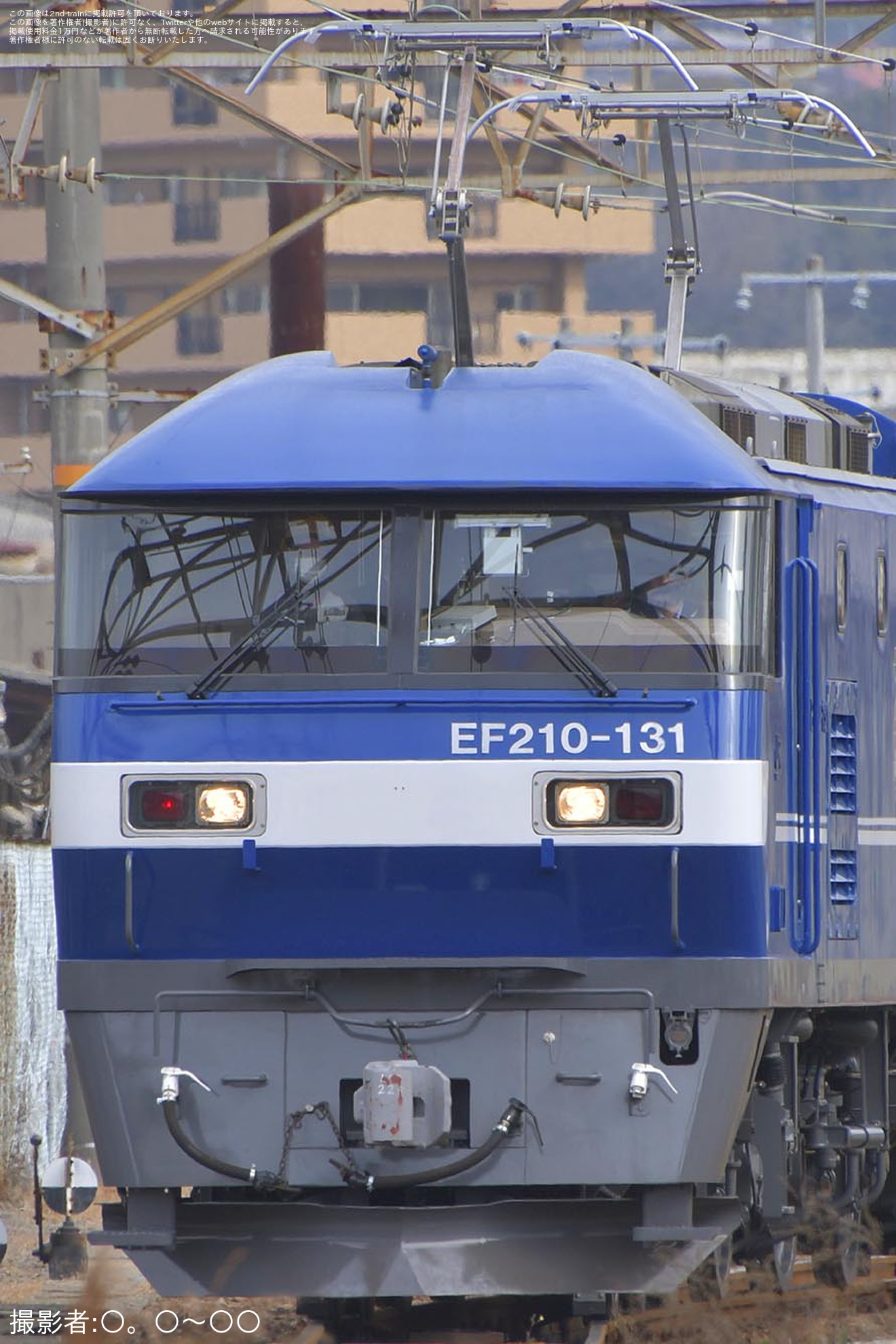 【JR貨】EF210-131(新塗装化)広島車両所構内試運転の拡大写真