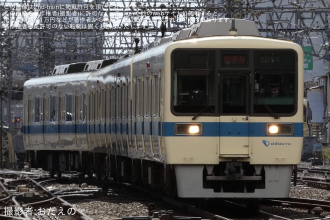 【小田急】8000形8064F(8064×4) 車輪交換試運転を相模大野駅で撮影した写真