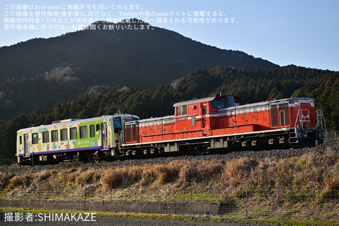 【JR西】キハ120-7「お茶の京都トレイン」が京都鉄道博物館から亀山に返却される