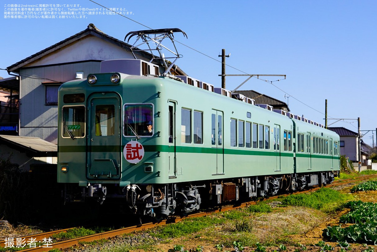 【銚電】元南海2200系2202Fが銚子電鉄で試運転の拡大写真