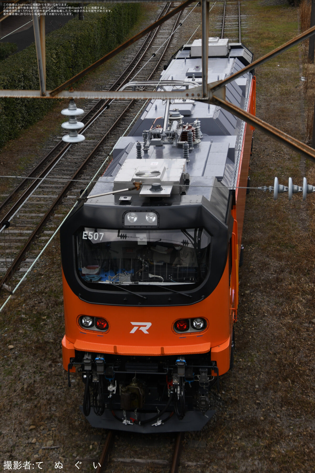 【台鐵】台鐵E500型E507が東芝府中構内で試運転の拡大写真