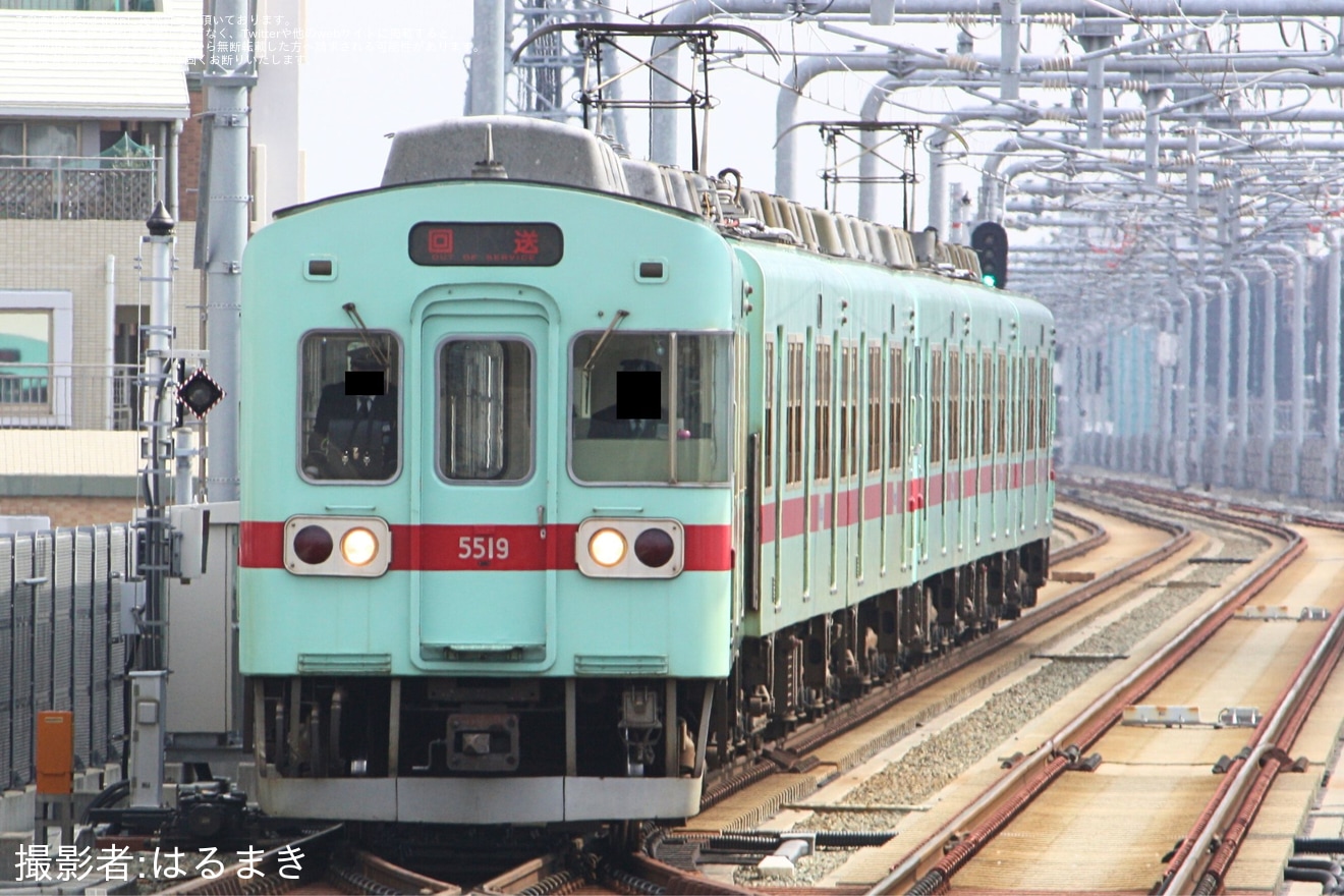 【西鉄】5000形5115F+5119Fが春日原駅の渡り線を使用し運転の拡大写真