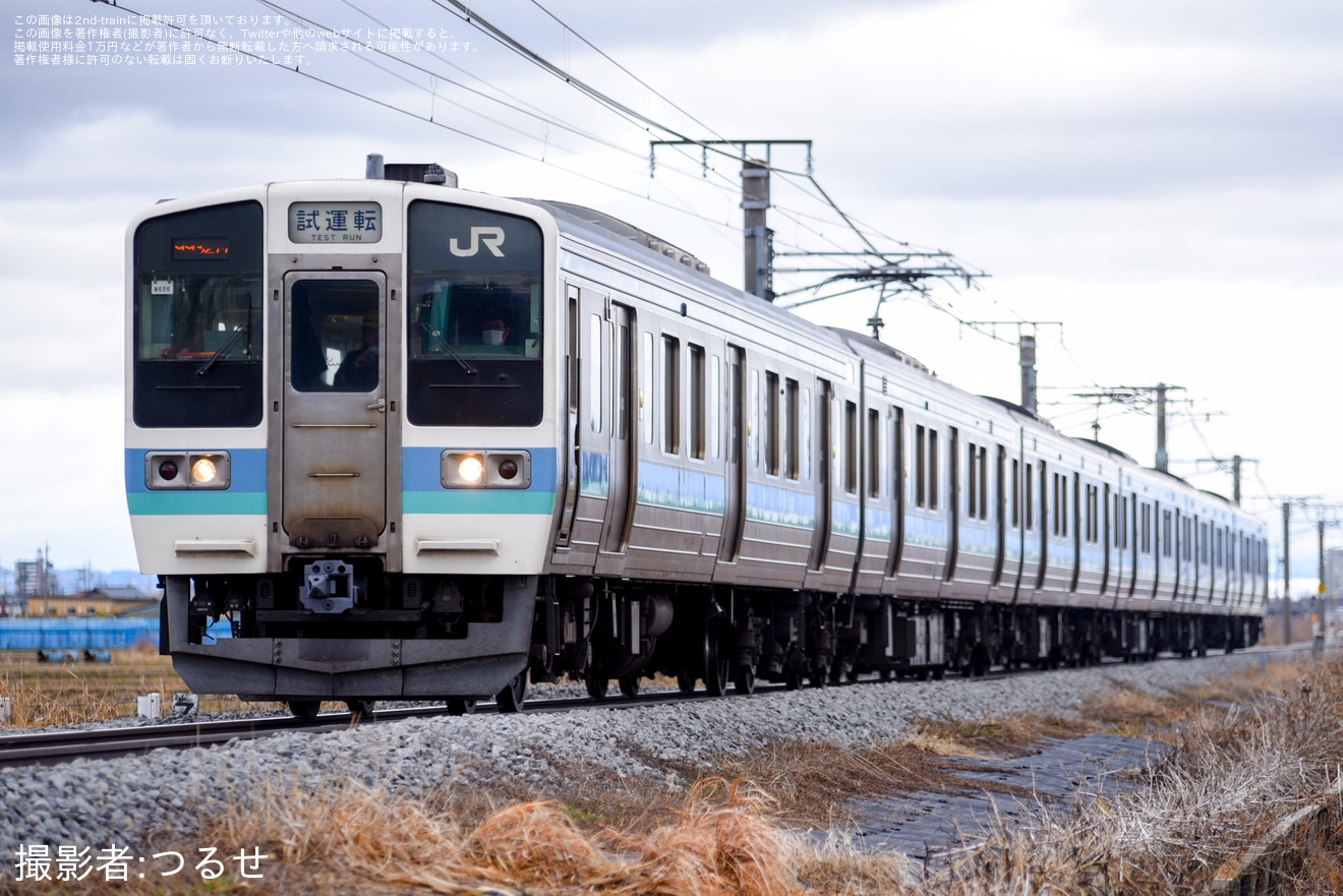 【JR東】211系N606編成長野総合車両センター出場試運転の拡大写真