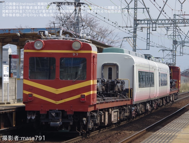 【近鉄】26000系SL02(吉野方2両)五位堂出場回送を不明で撮影した写真