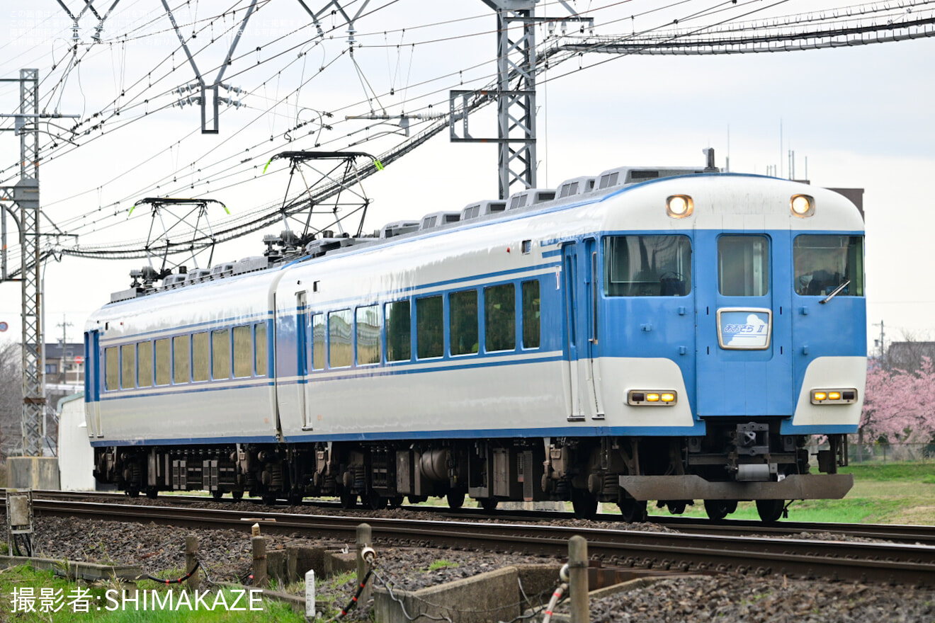 【近鉄】15200系 PN07 あおぞらIIを使用した団体臨時列車(20240307)  の拡大写真