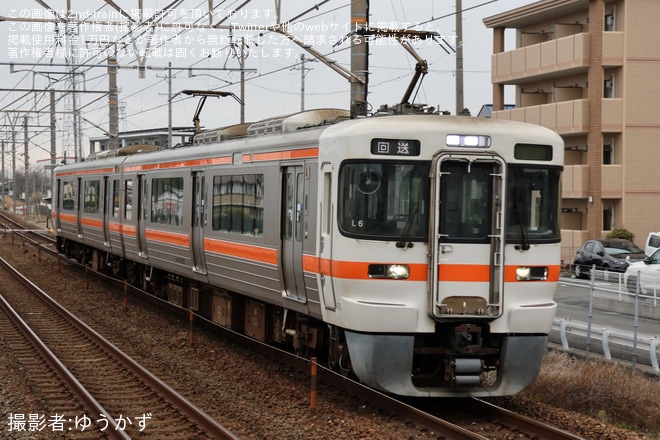 【JR海】313系L6編成が日本車両出場を安倍川駅で撮影した写真