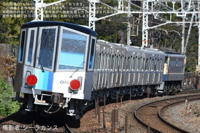 【横市交】4000形4691F 甲種輸送を島本～山崎間で撮影した写真