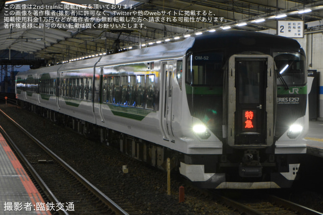 【JR東】特急鎌倉がE257系での運行終了を南越谷駅で撮影した写真