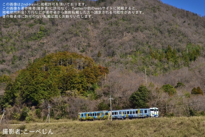 【JR西】キハ47-1025+キハ47-146が「とっとりサンド列車 」ラッピングとなり運行開始