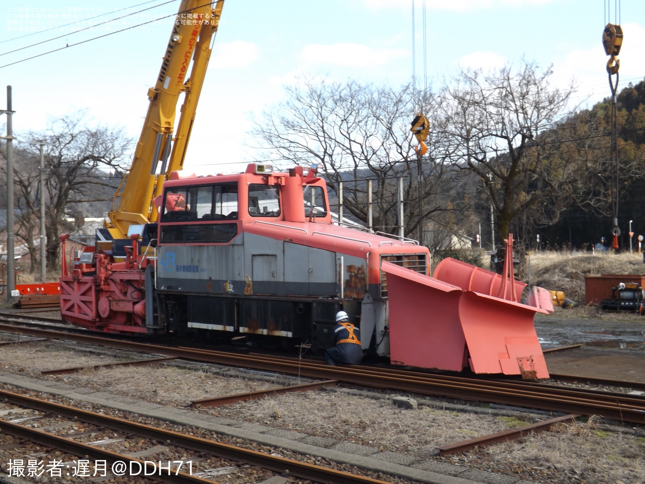 【JR西】排雪モーターカー501が今庄駅にて解体の拡大写真