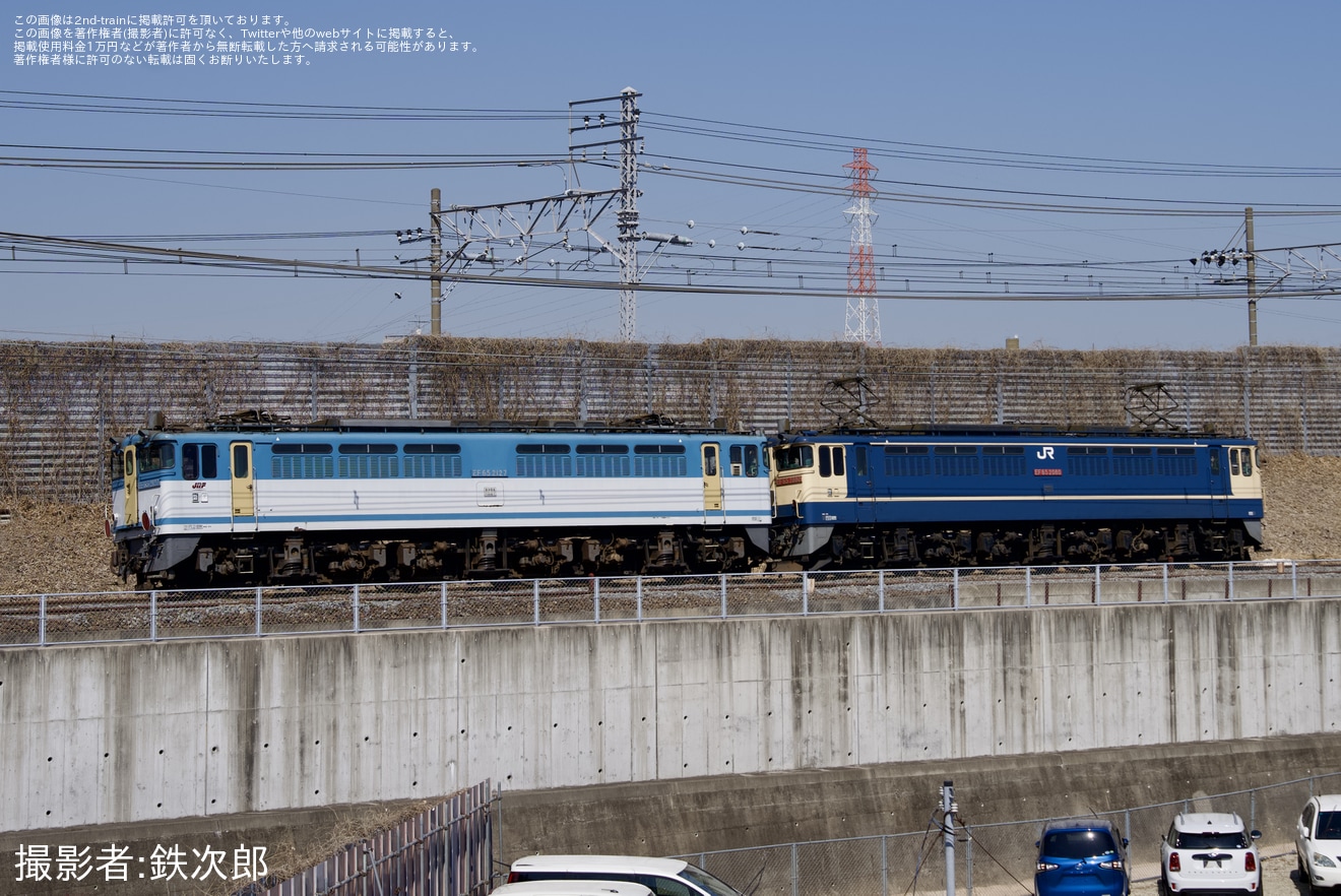 【JR貨】EF65-2127が隅田川から新鶴見へ無動力回送されるの拡大写真