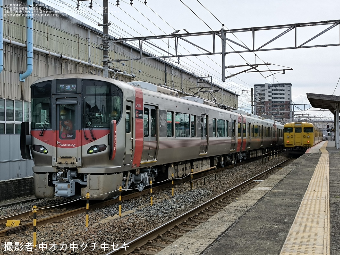 【JR西】227系A06編成下関総合車両所本所構内試運転の拡大写真