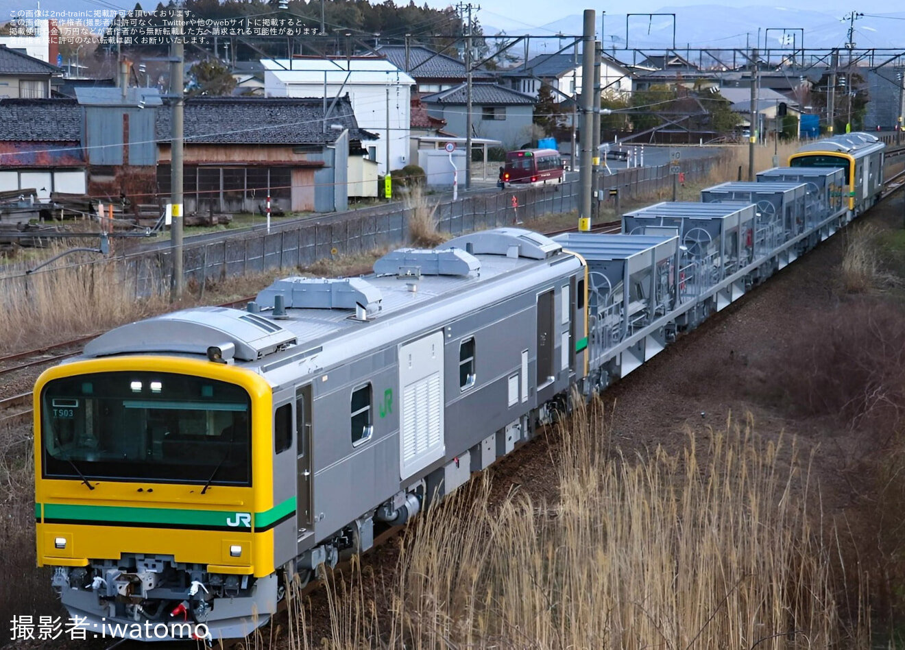 【JR東】GV-E197系TS03編成秋田地区へ常駐のため送り込み回送の拡大写真