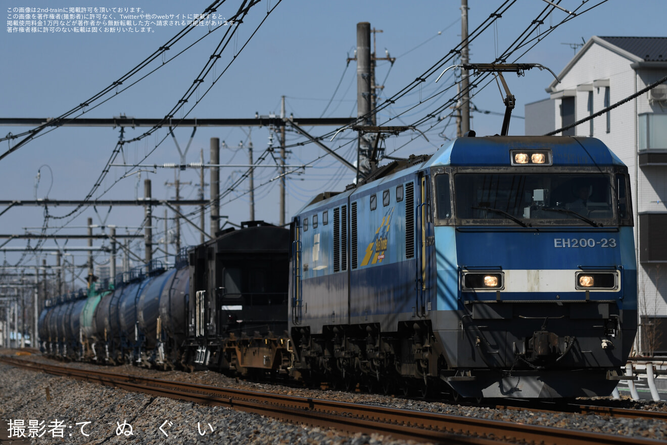 【JR貨】ヨ8642+ヨ8925が高崎線を上り新鶴見方面への拡大写真