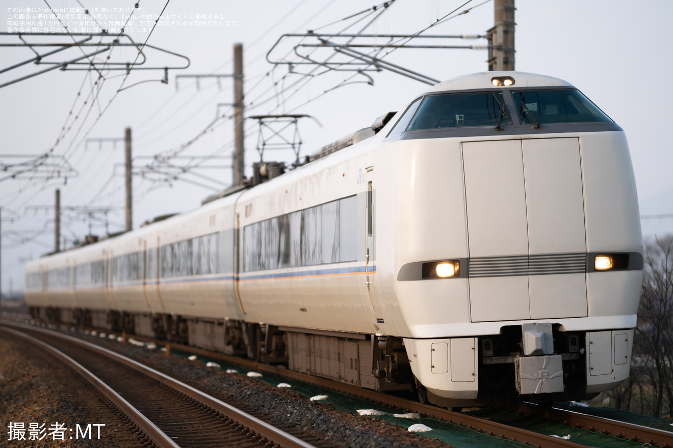 【JR西】681系W08編成が吹田総合車両所本所へ廃車回送の拡大写真