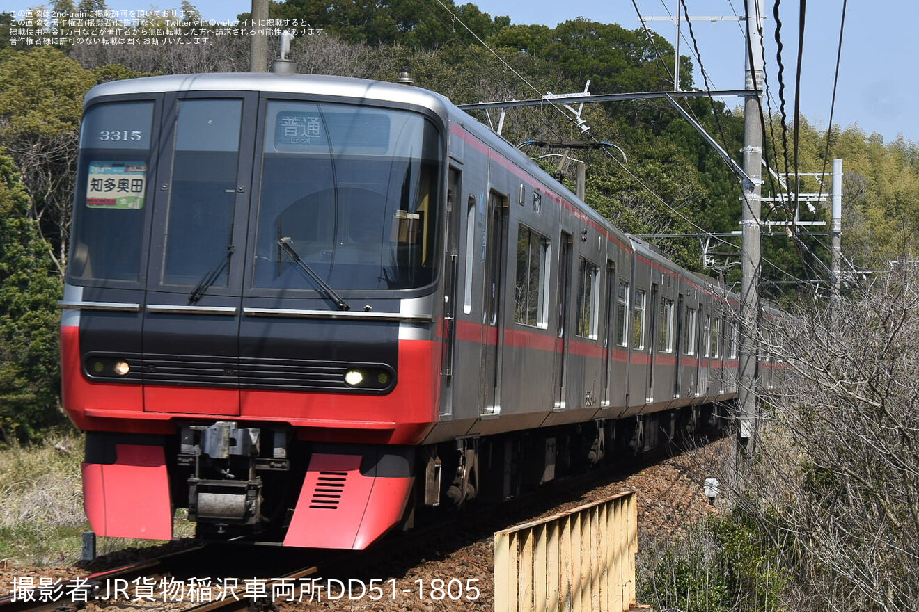 【名鉄】「知多奥田行き系統板」を取り付けの拡大写真