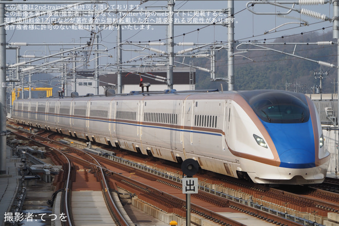 【JR西】北陸新幹線金沢〜敦賀間延伸を加賀温泉駅で撮影した写真