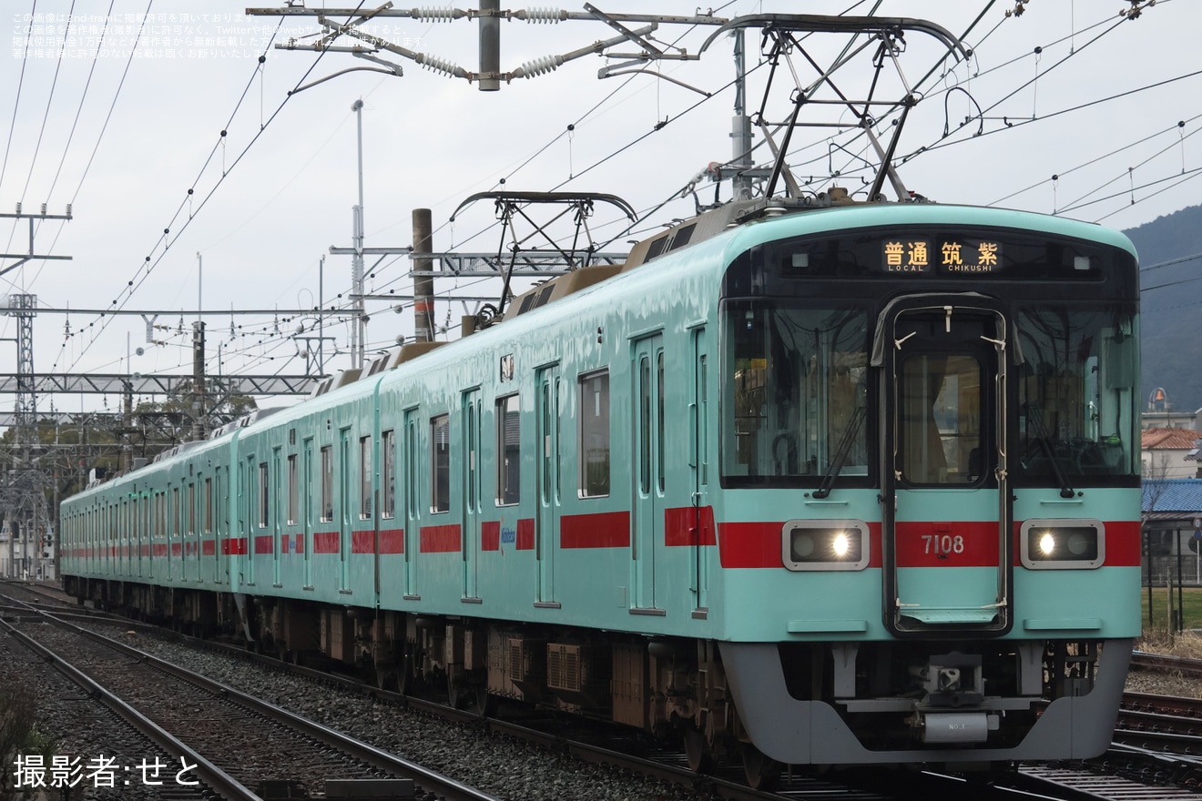 【西鉄】4ドア6両の列車がダイヤ改正より運転中の拡大写真