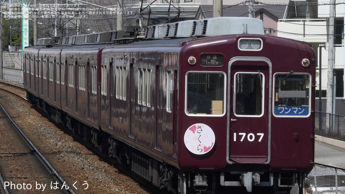 能勢電】『さくら』ヘッドマーク掲出(2024) |2nd-train鉄道ニュース