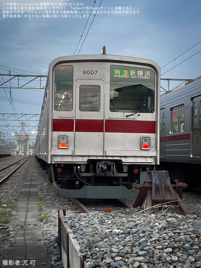 【東武】9000系9107Fが試運転を森林公園検修区付近で撮影した写真
