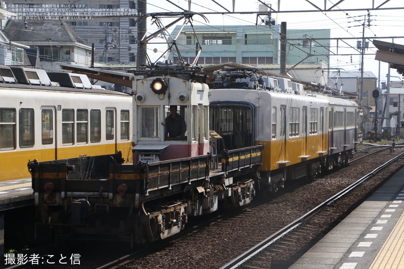 【ことでん】デカ1+120号を用いた仏生山駅構内での入換が実施の拡大写真