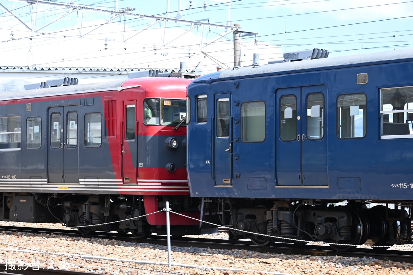 【しな鉄】115系S14編成+S2編成「晴星(はれぼし)」廃車回送の拡大写真