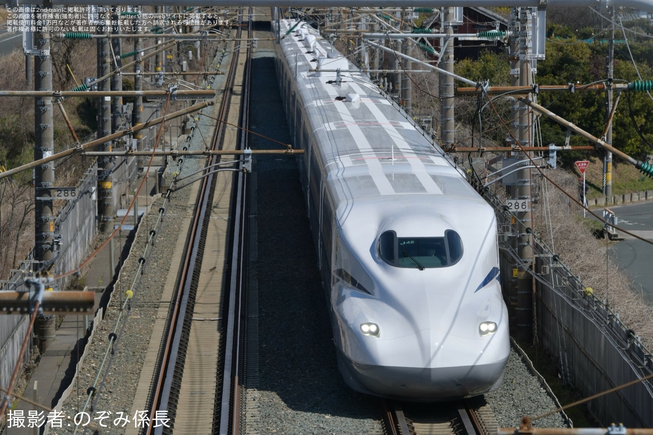 【JR海】N700S J42編成本線試運転の拡大写真