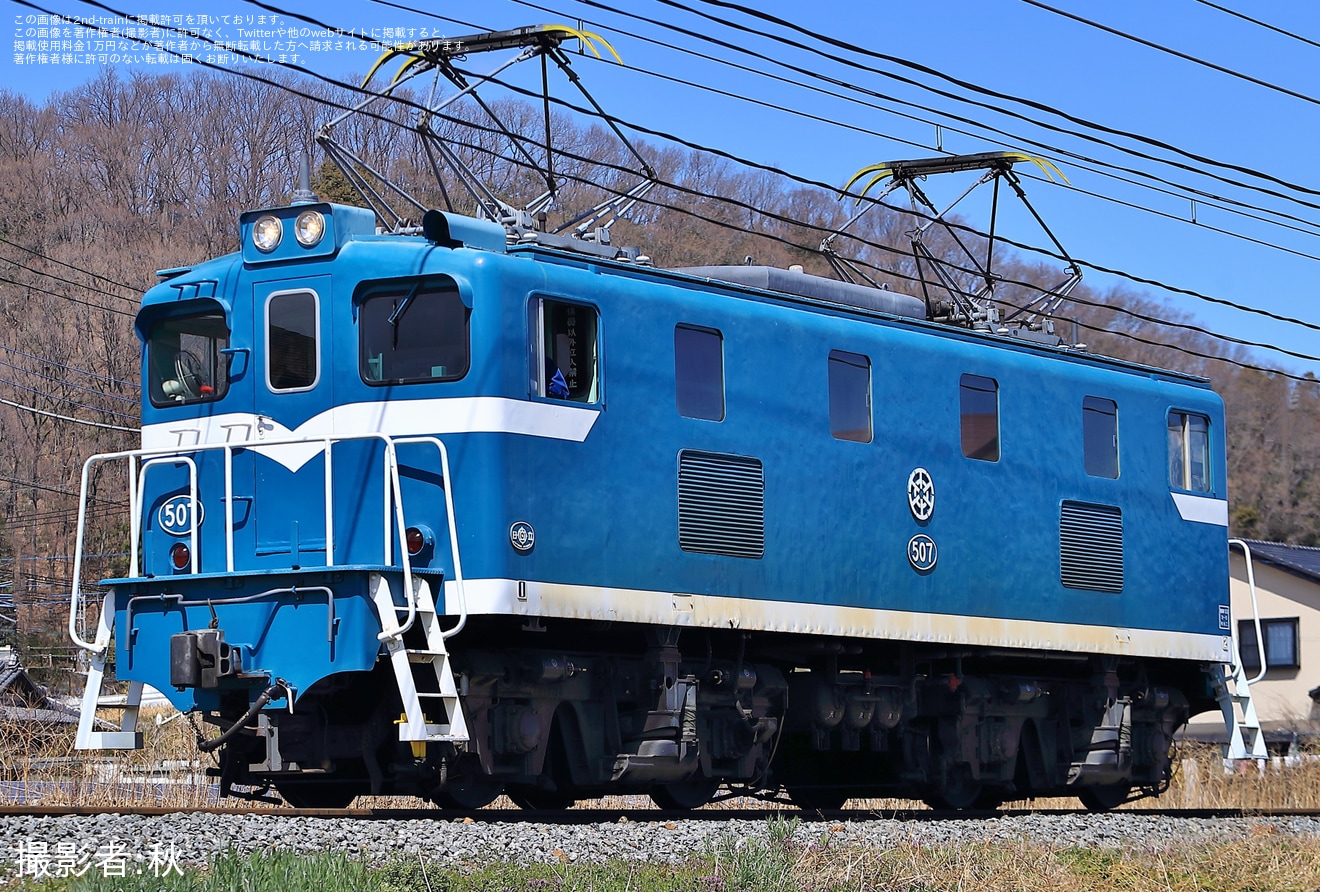 【東武】8000系81107Fとデキ507の連結訓練の拡大写真