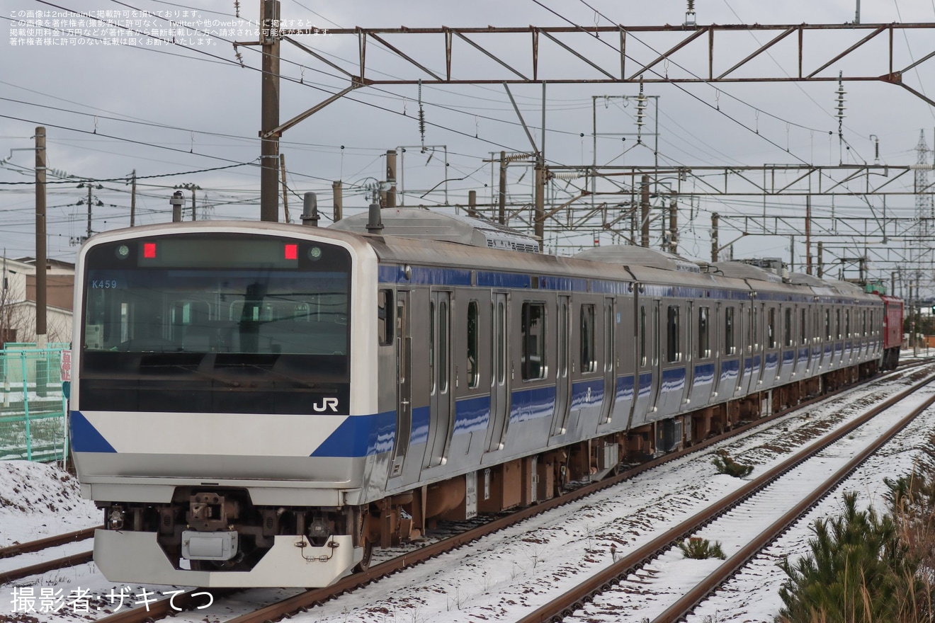 【JR東】 E531系K459編成秋田総合車両センター出場配給の拡大写真