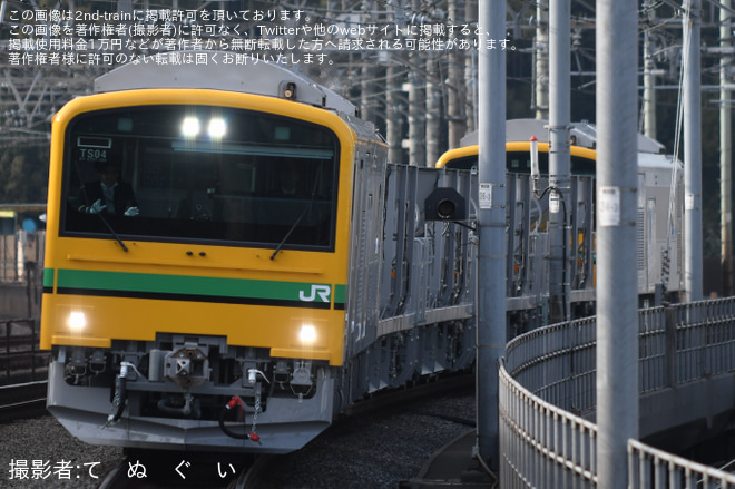 【JR東】GV-E197系TS04編成が宇都宮線内で試運転を赤羽駅で撮影した写真