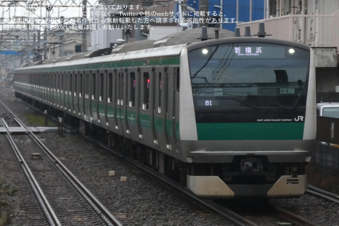 【JR東】「相鉄新横浜線走行 E233系臨時列車」運行をさがみ野駅で撮影した写真