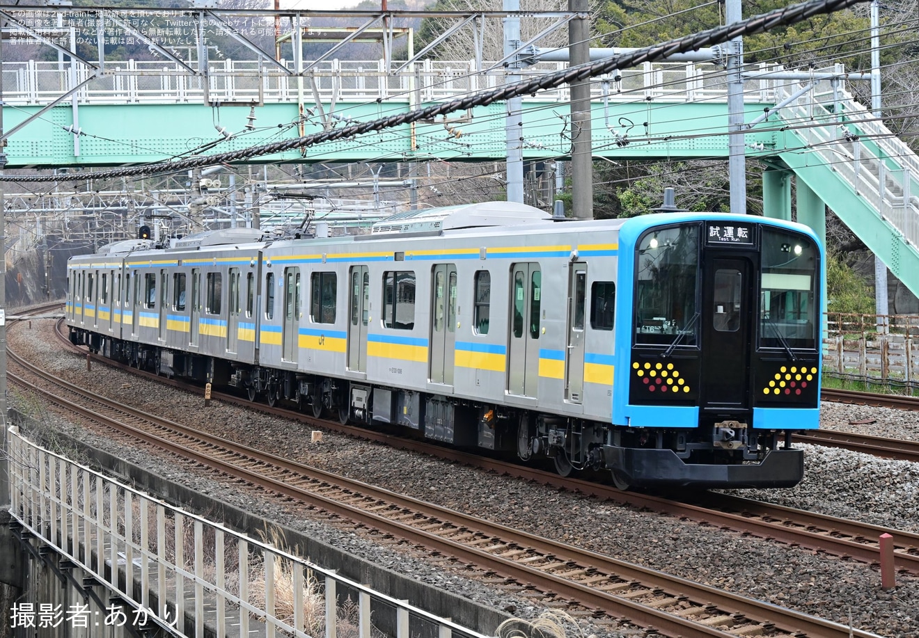 【JR東】E131系T6編成が東海道貨物線で試運転の拡大写真