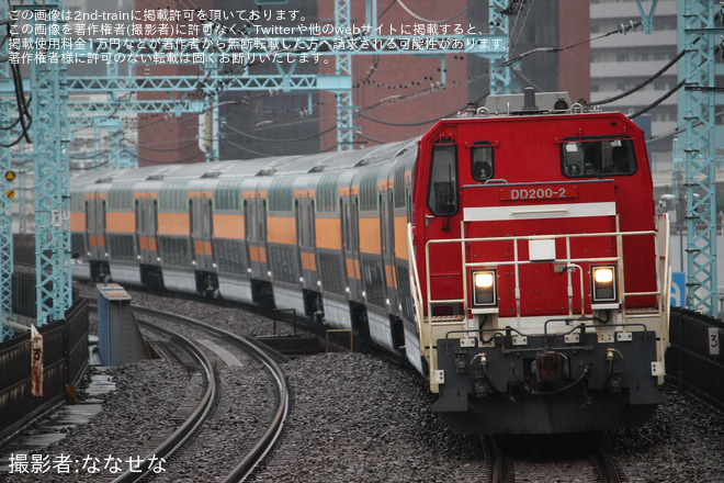 【JR東】E233系グリーン車8両甲種輸送を関内駅で撮影した写真
