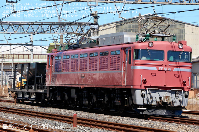 【JR東】EF81‐81牽引宇都宮配給（20240327）を南浦和～蕨間で撮影した写真