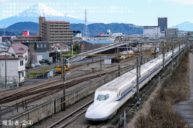 【JR海】N700A(スモールA)X32編成が浜松工場へ廃車回送を不明で撮影した写真
