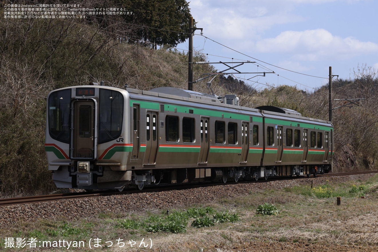 【JR東】E721系P-44編成郡山総合車両センター出場試運転の拡大写真