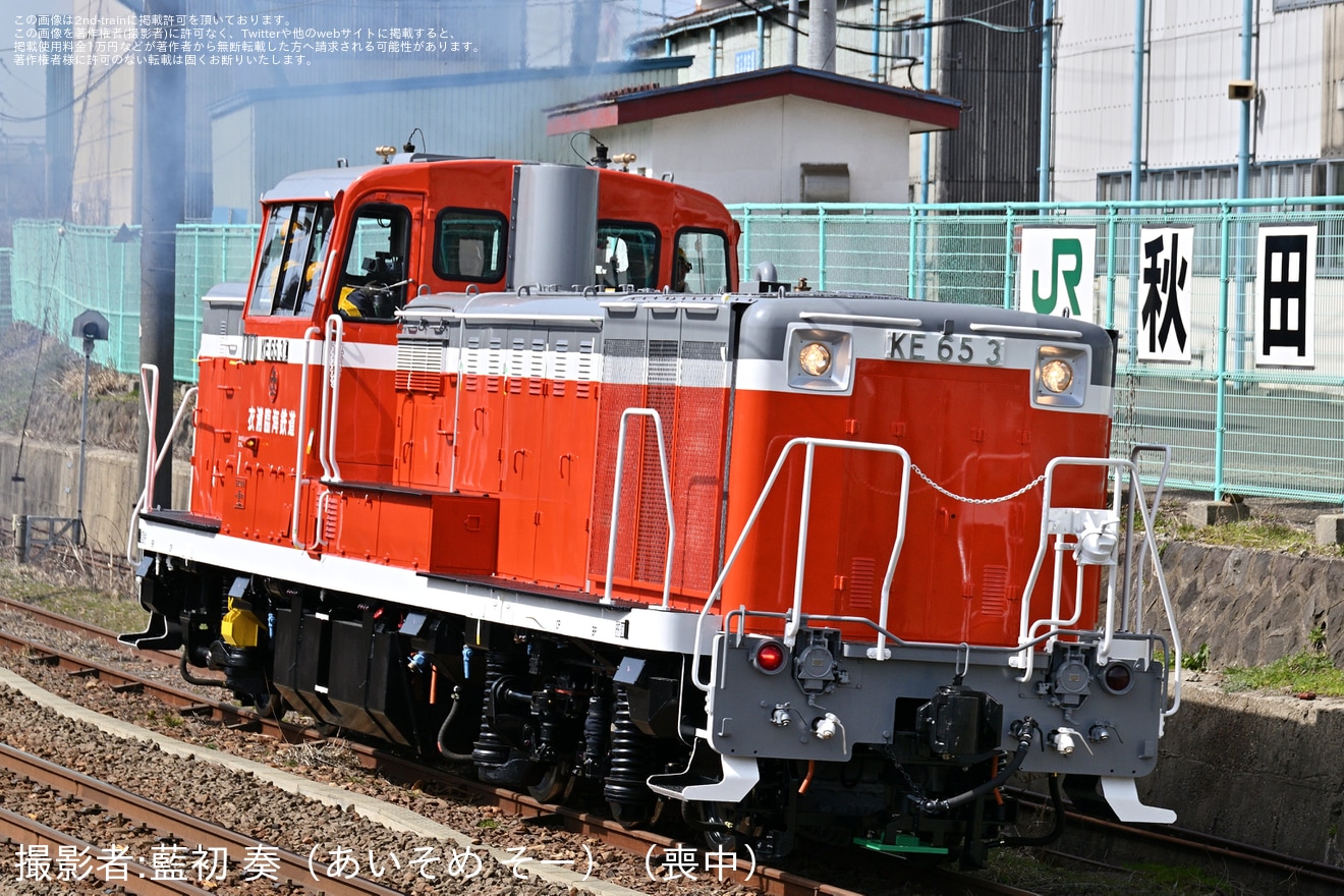【衣臨】KE65-3秋田総合車両センター構内試運転の拡大写真