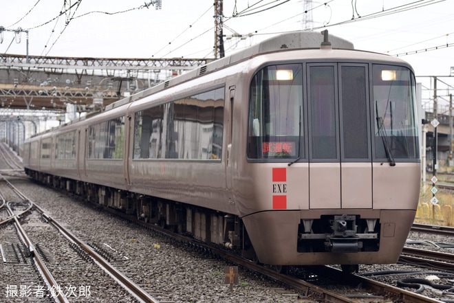 【小田急】30000形30257F(30257×6) 車輪交換試運転を海老名駅で撮影した写真