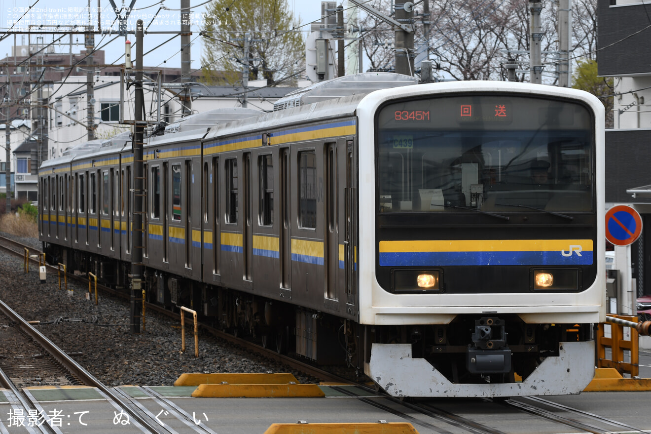 【JR東】209系マリC439編成が大宮総合車両センター出場回送の拡大写真