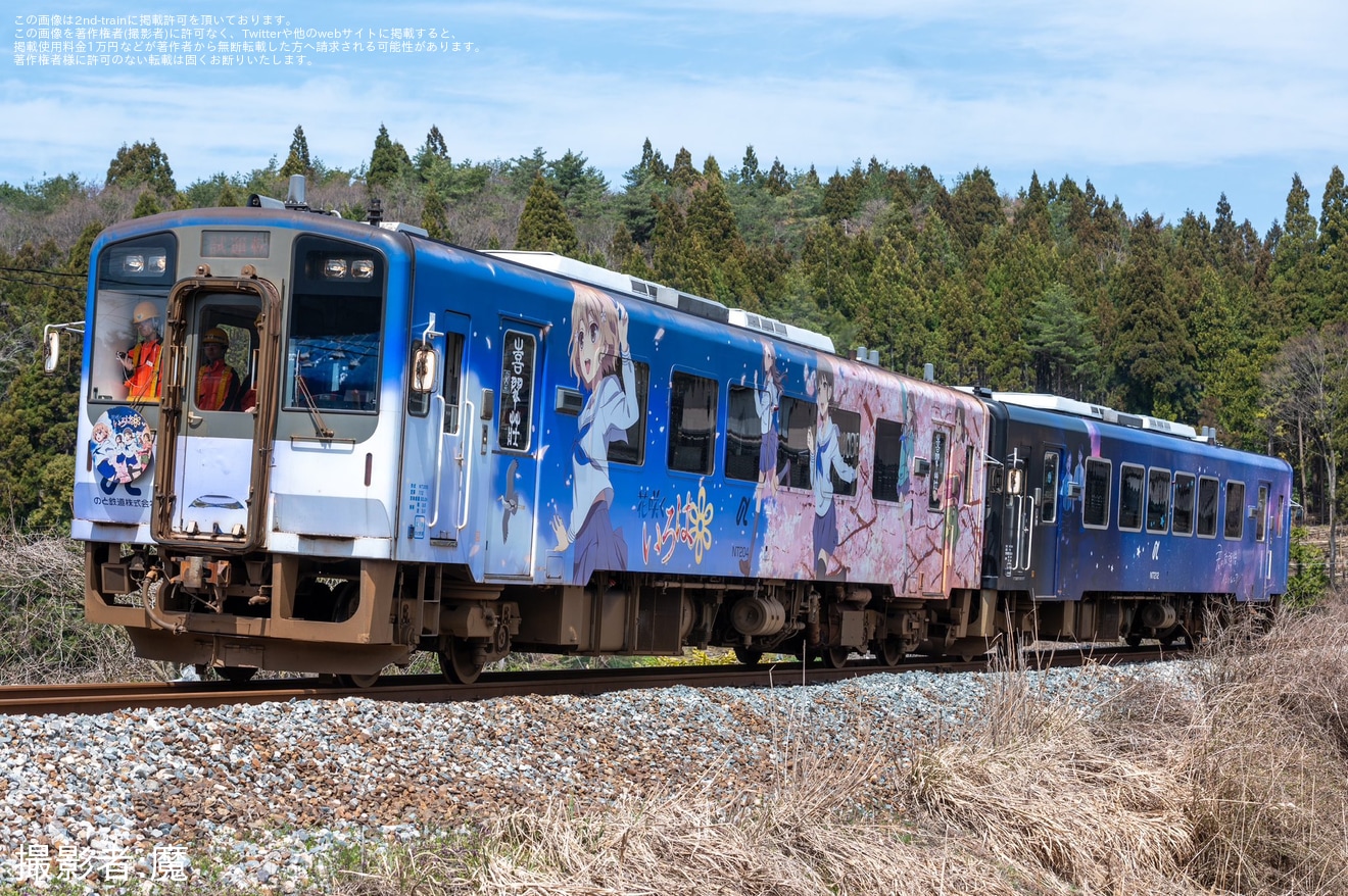 【のと鉄】能登中島〜穴水間が運行再開に向けて軌道確認試運転の拡大写真