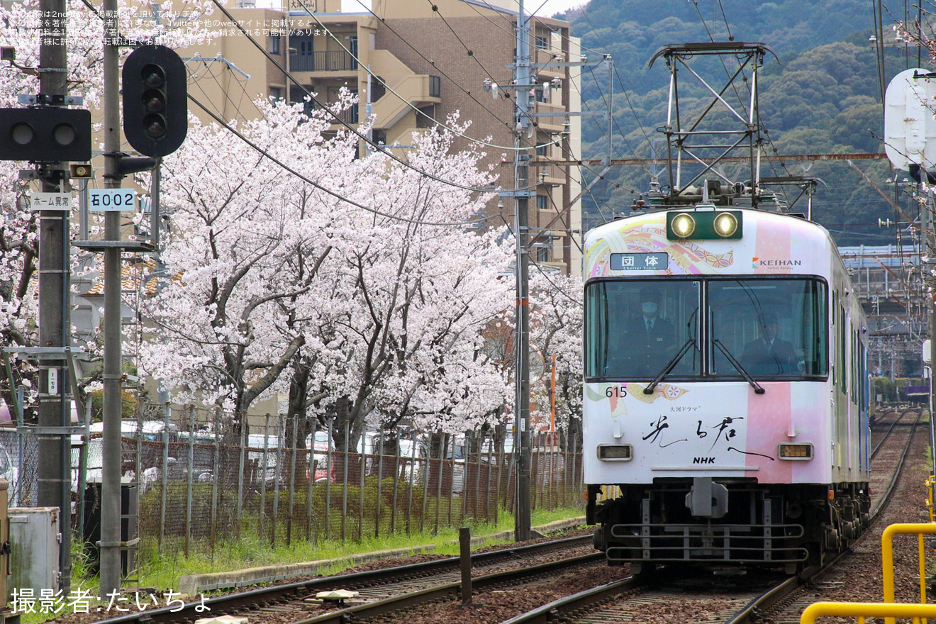 【京阪】大津の京阪電車を愛する会『お花見電車』運転の拡大写真