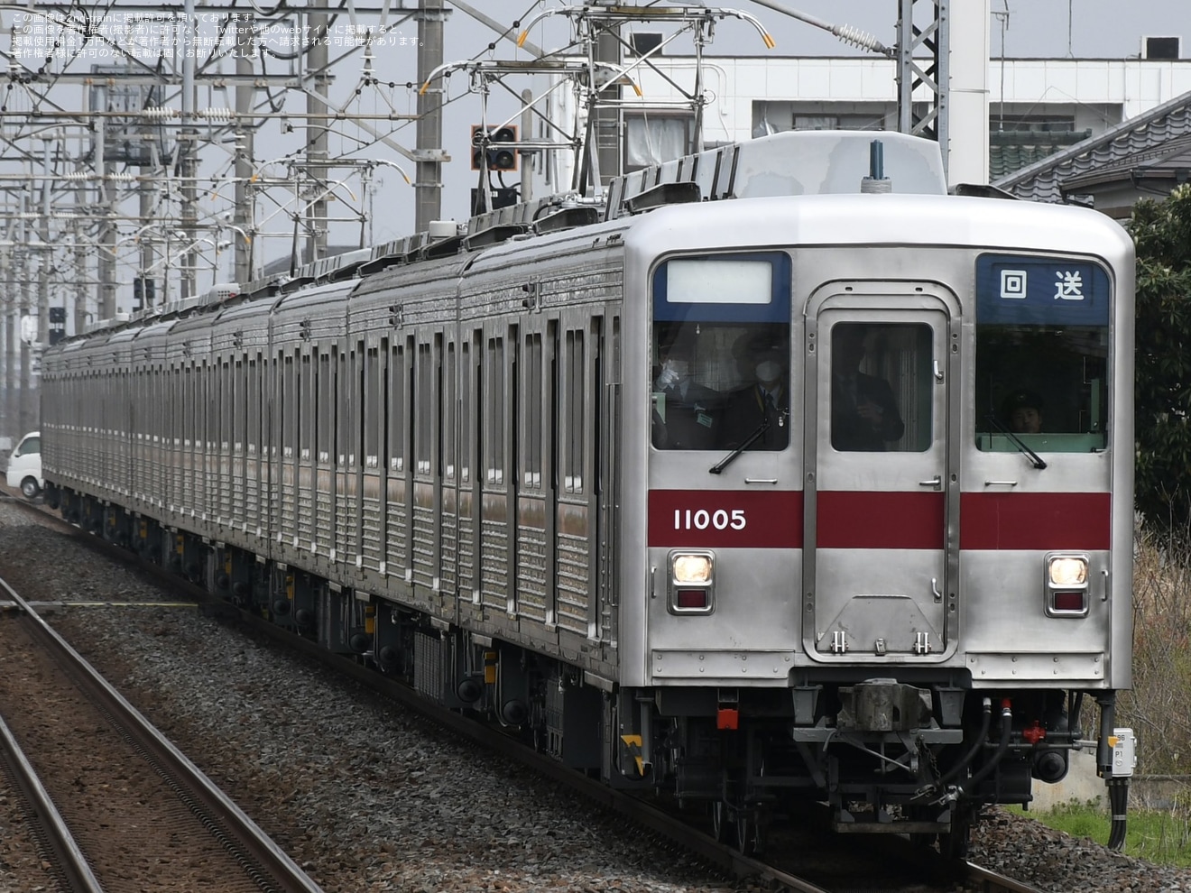 【東武】 10000型11005F 南栗橋工場出場回送の拡大写真