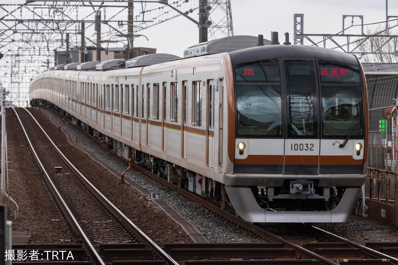 【メトロ】10000系10132F綾瀬工場出場試運転とATO調整試運転の拡大写真