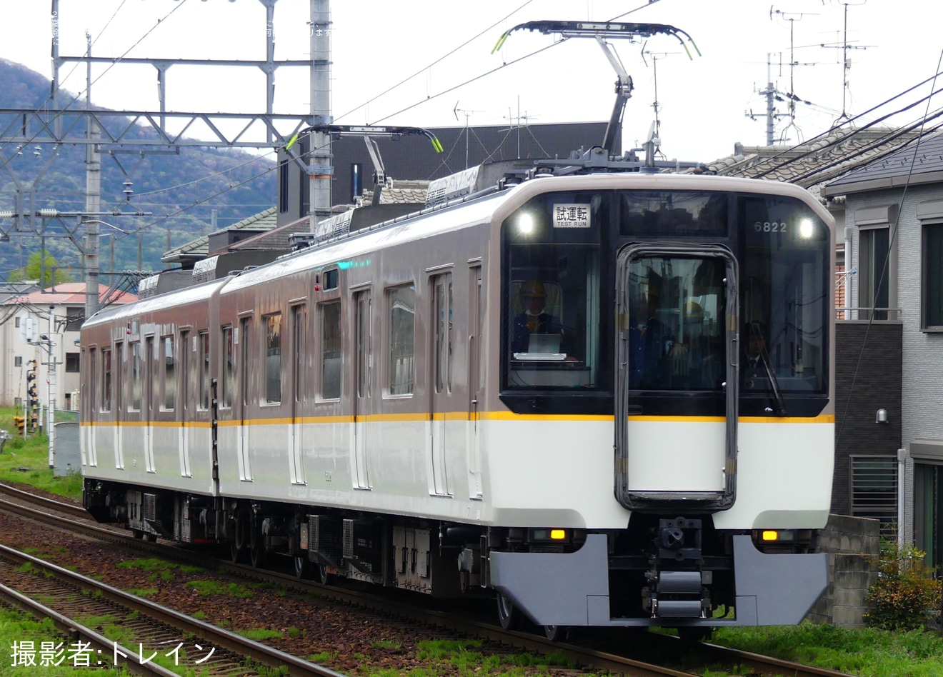 【近鉄】6820系AY22五位堂検修車庫出場試運転の拡大写真